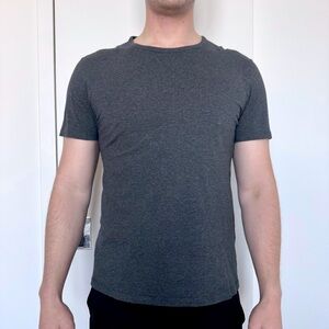 ASKET Classic Gray Men's T-Shirt Preppy Basic Normcore Casual Minimalist Cotton